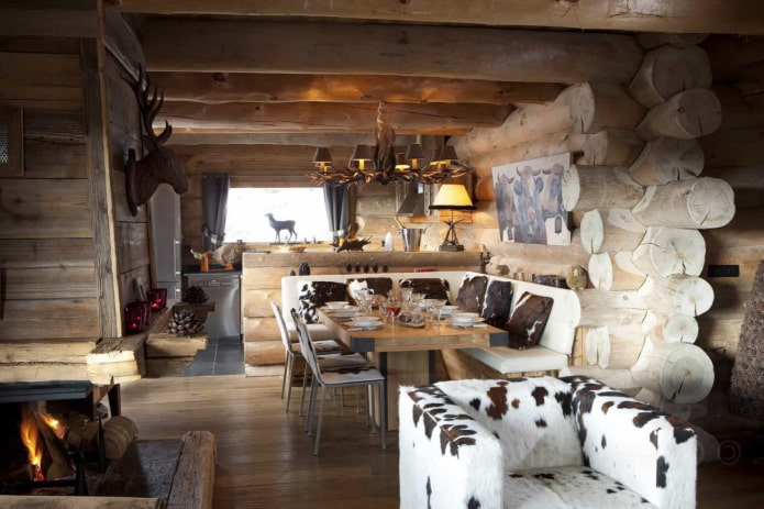sala de jantar do chalé