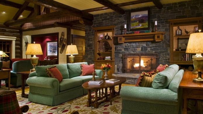 sala de estar campestre