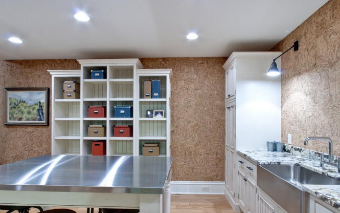 interior de cozinha em estilo campestre