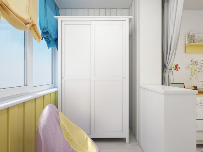 Quarto infantil combinado com uma galeria