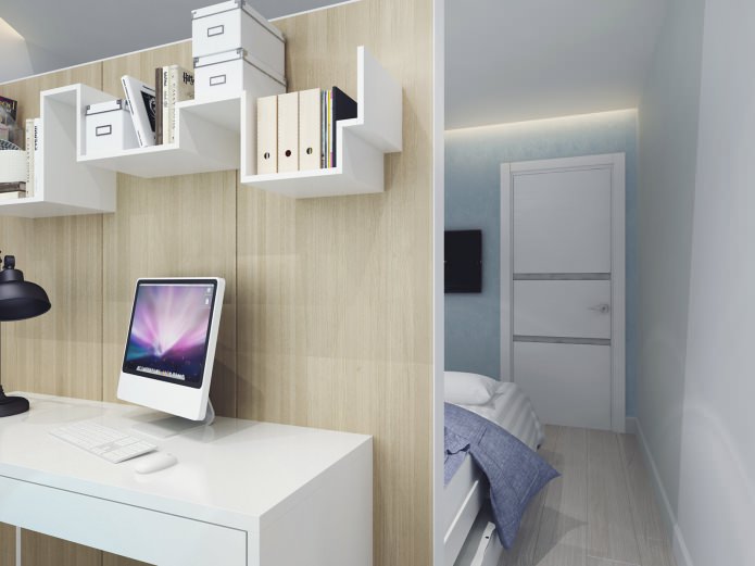 local de trabalho no quarto