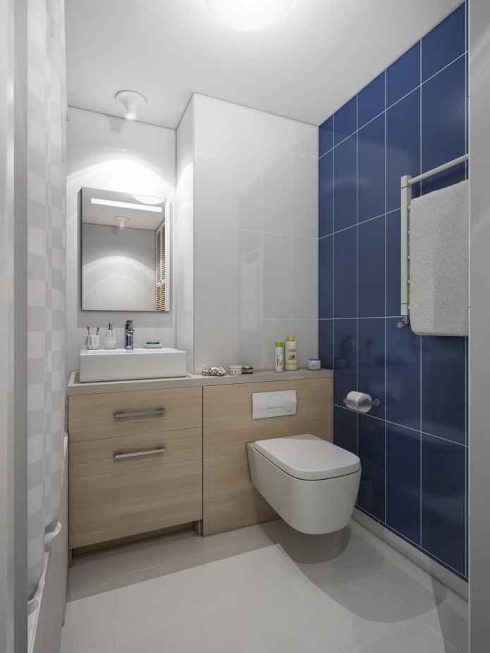 interior de um banheiro combinado com vaso sanitário