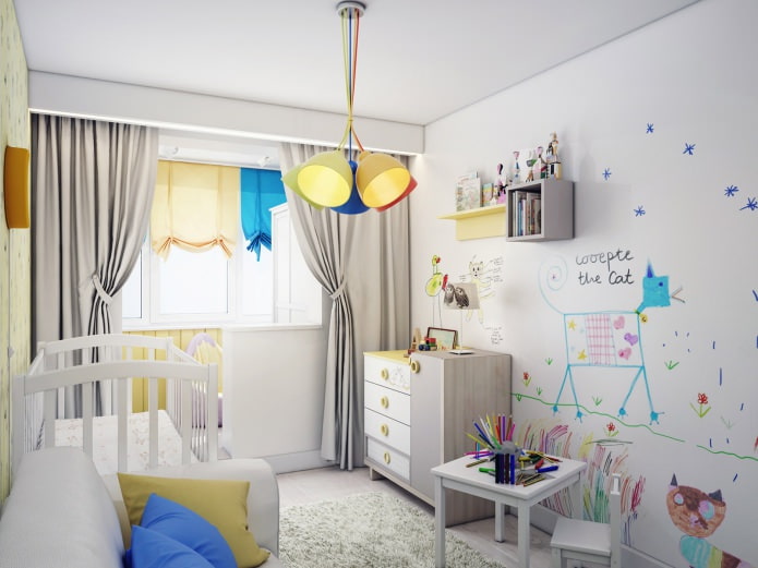 quarto infantil combinado com loggia