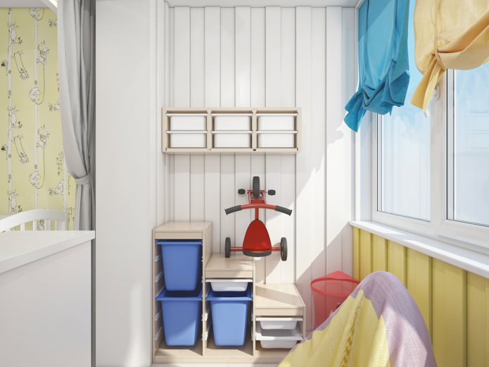 Quarto infantil combinado com uma galeria