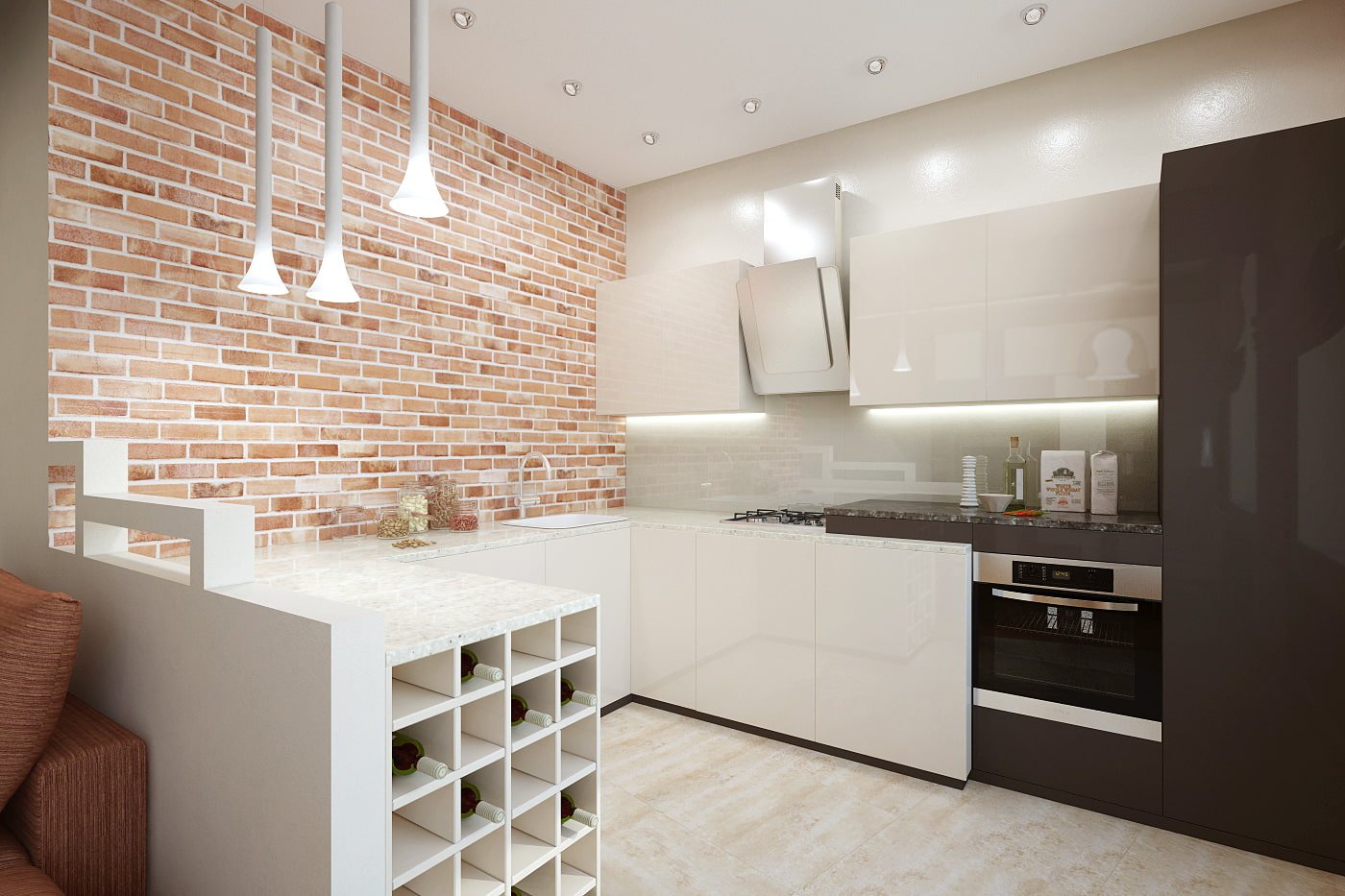 cozinha em apartamento de dois cômodos