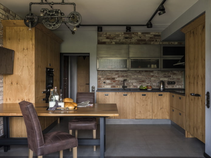 Uma parede sólida no estilo loft