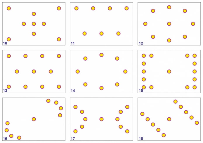 diagrama de arranjo de holofotes