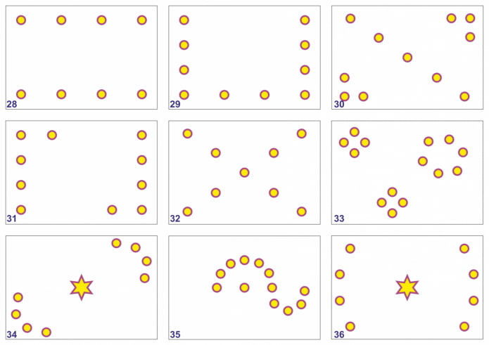 diagrama de colocação de holofotes no teto