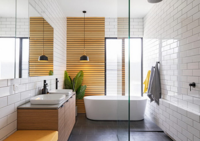 banheiro em estilo minimalista