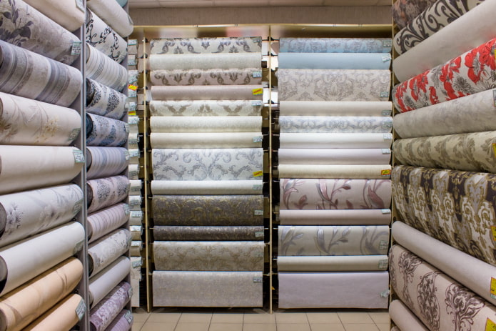papel de parede na loja