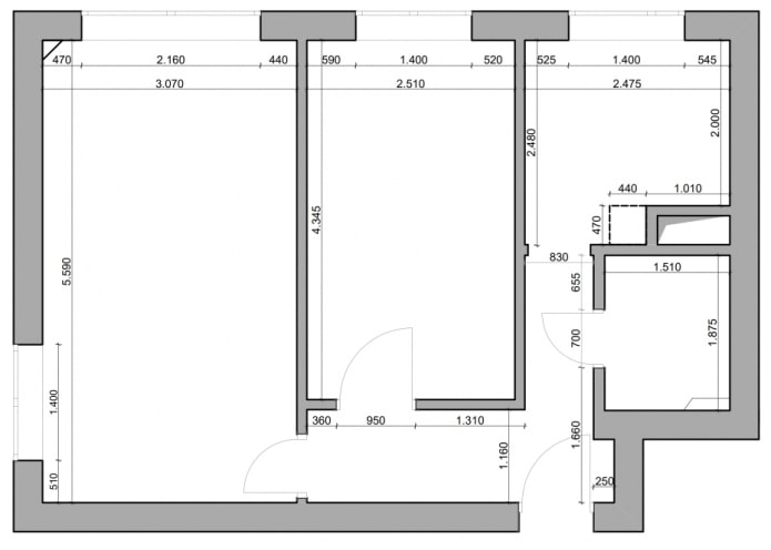 Diagrama de layout de Khrushchevka