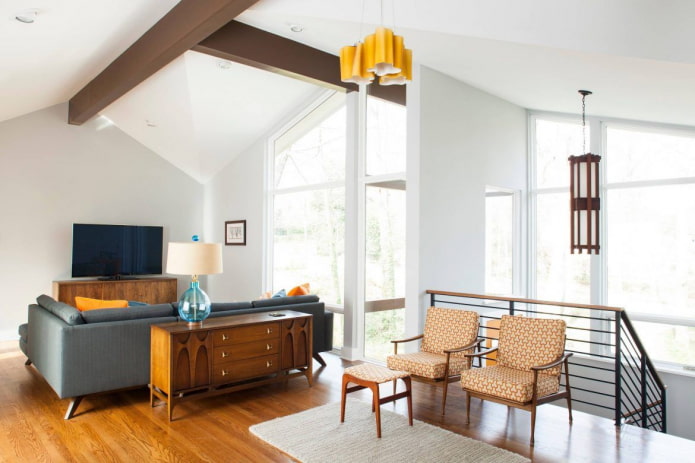 interior de casa em estilo retrô