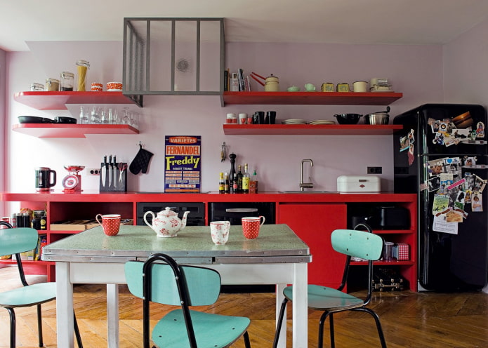 interior no estilo dos anos 50