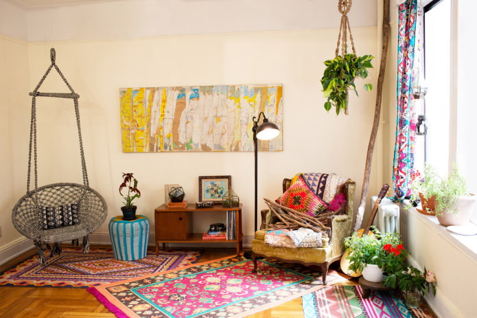 interior no estilo dos anos 60