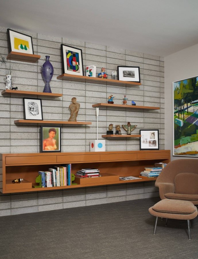 sala de estar em estilo retrô