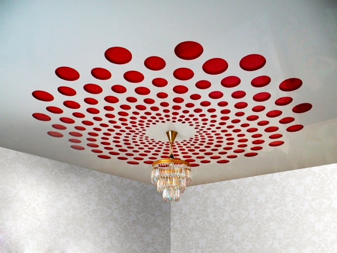 tecido elástico esculpido com um lustre