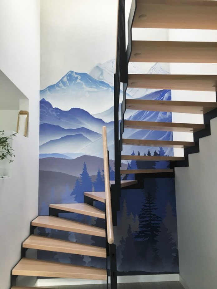 pintura de paredes na escada