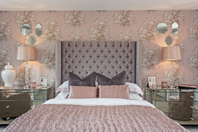 quarto rosa em estilo neoclássico
