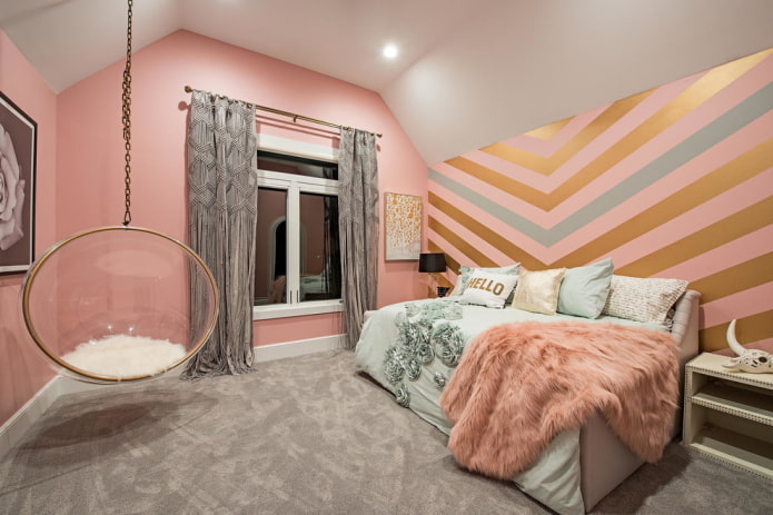 decoração de quarto em tons de rosa