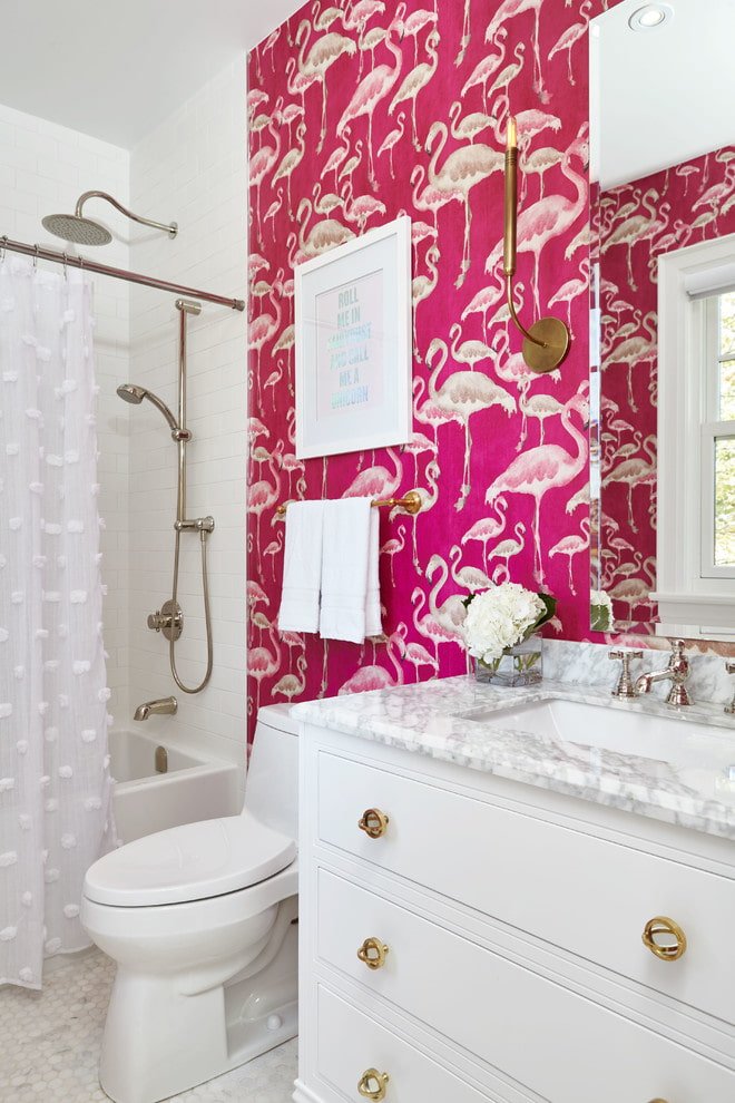 papel de parede com flamingo
