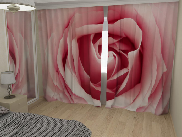 fotocortinas com uma rosa