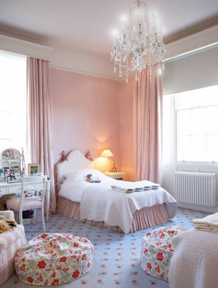 cortinas rosa claro