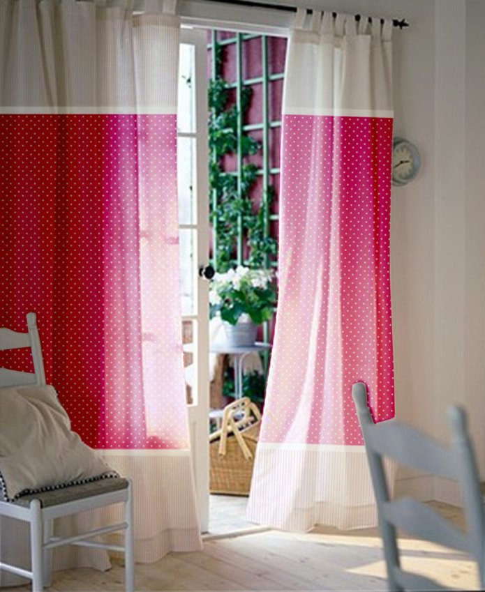 cortinas com estampa de bolinhas