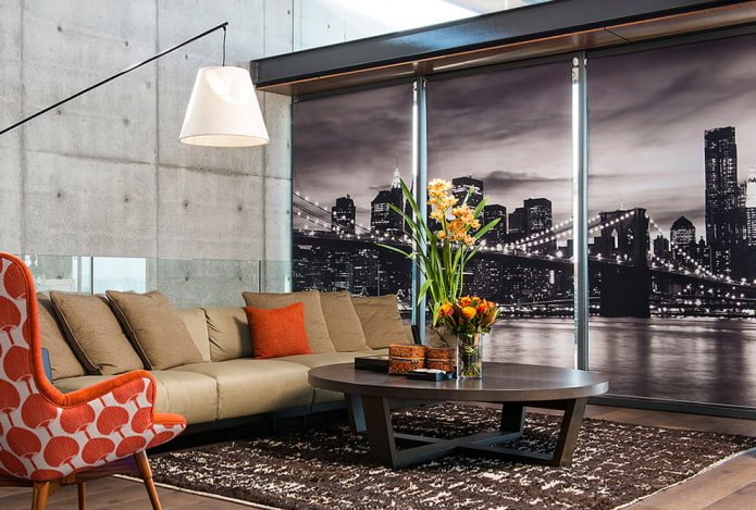 Cortinas 3D com cidade