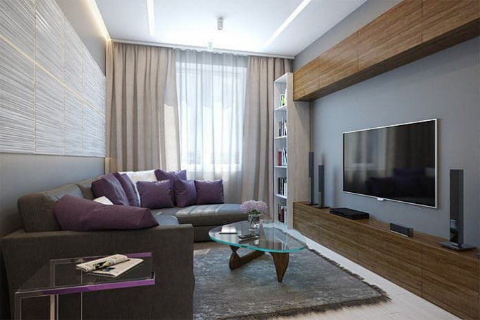 interior cinza-marrom