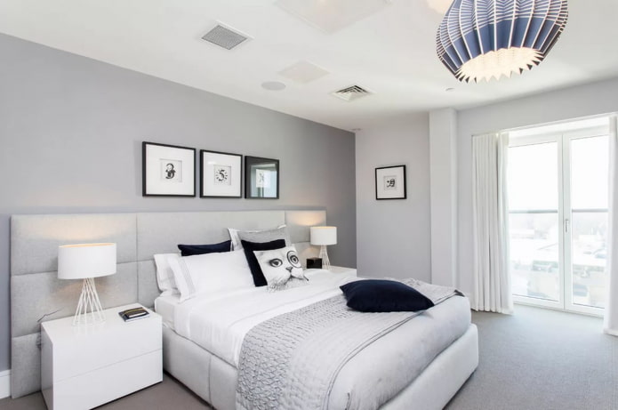 quarto cinza e branco