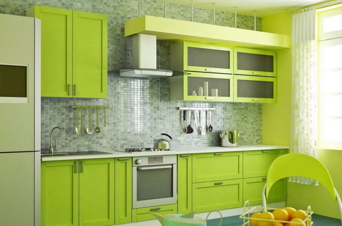 decoração de cozinha em tons de salada