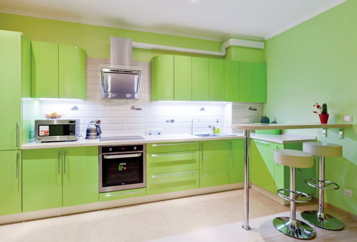 decoração de cozinha em tons de sala de estar
