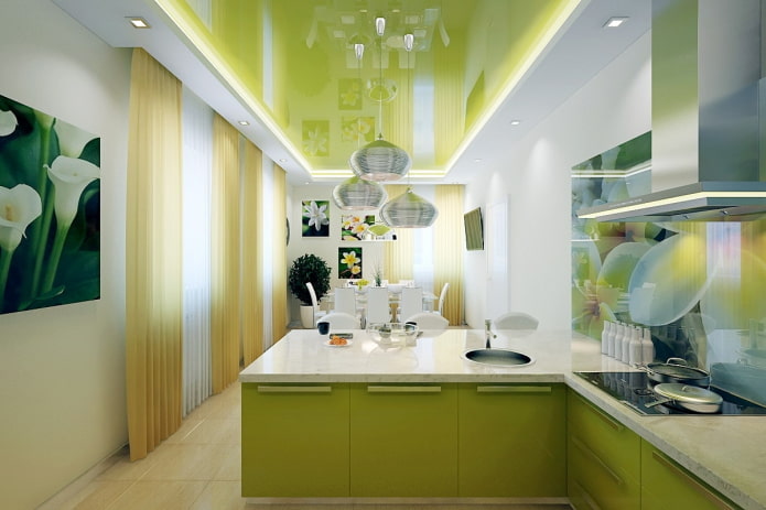decoração de cozinha em tons de salada