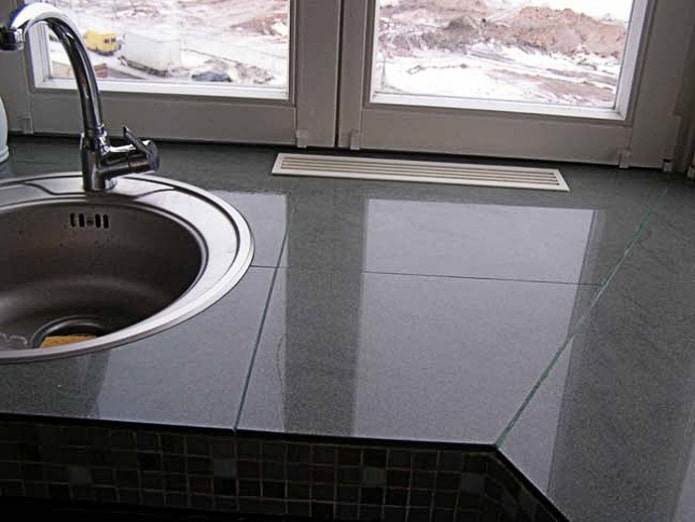 bancada de porcelanato