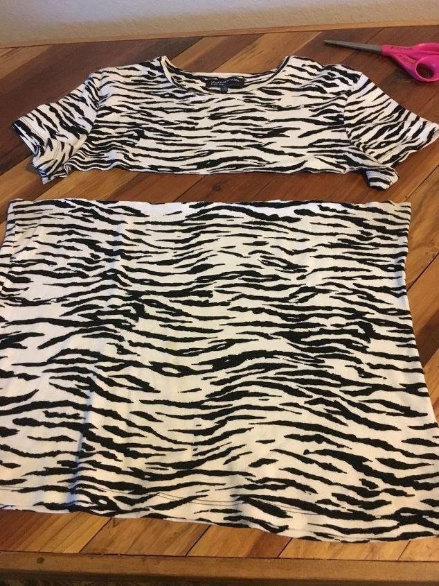 corte a parte superior da camiseta