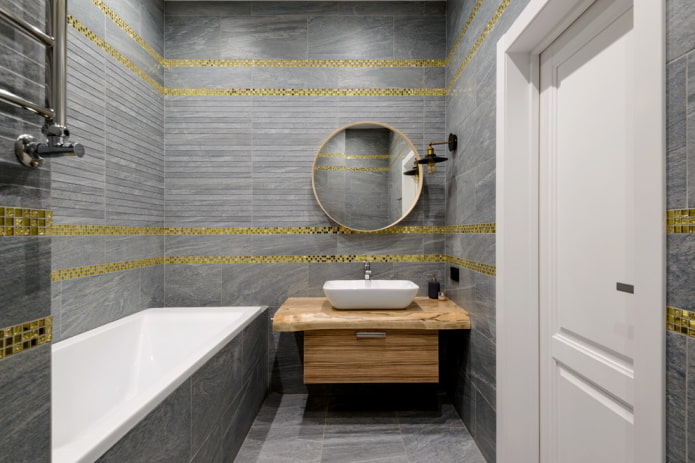 design de banheiro em tons de cinza