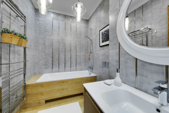 design de banheiro em tons de cinza