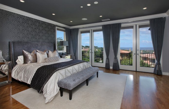 cortinas cinzas com borlas