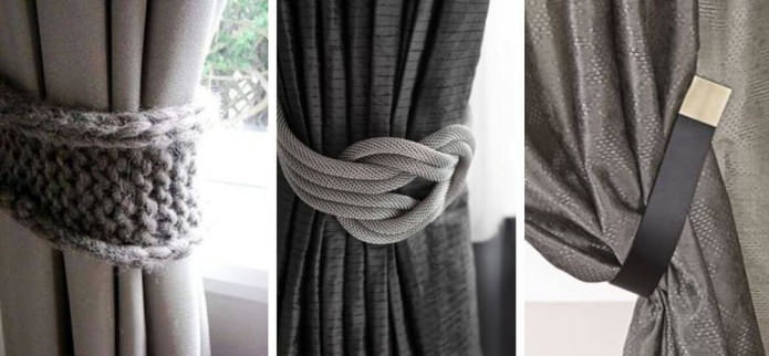 gray ganchos de cortina