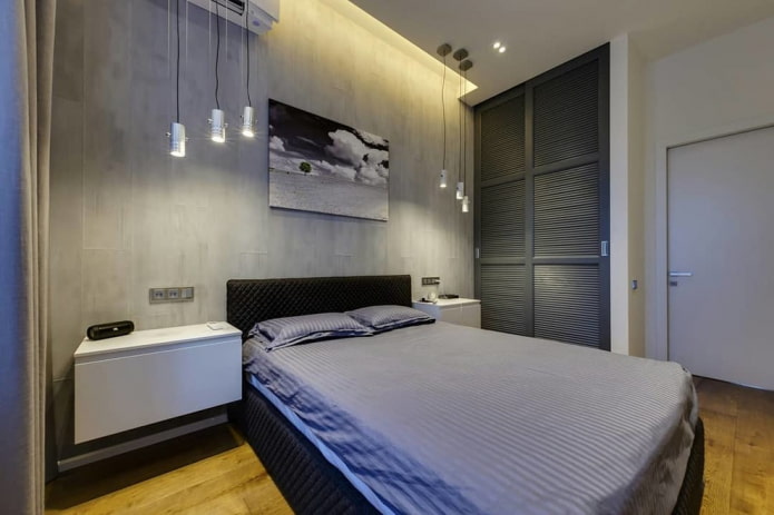 interior cinza em estilo loft