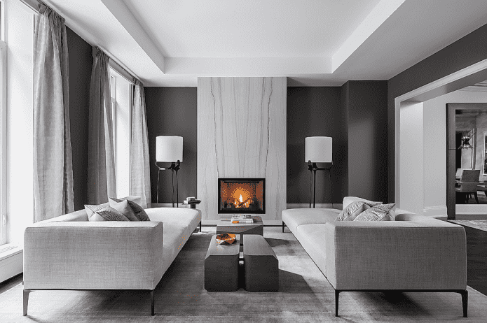 decoração de interiores cinza