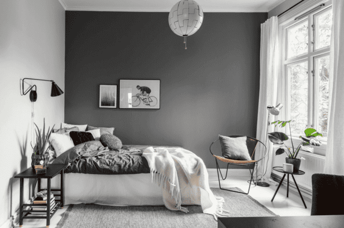 design de interiores em tons de cinza e branco
