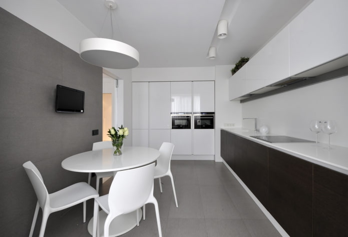 design de interiores em tons de cinza e branco