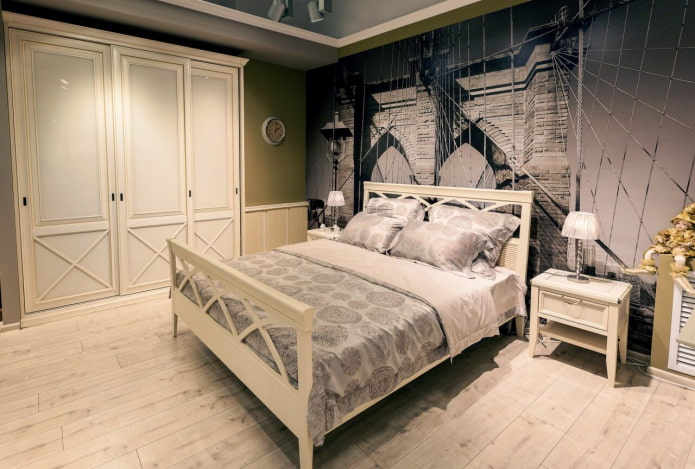 guarda-roupa no interior do quarto em estilo provençal
