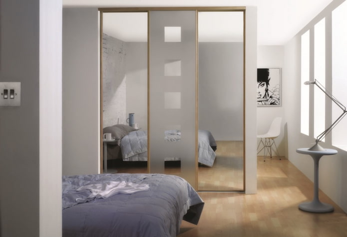 guarda-roupa como divisória no interior