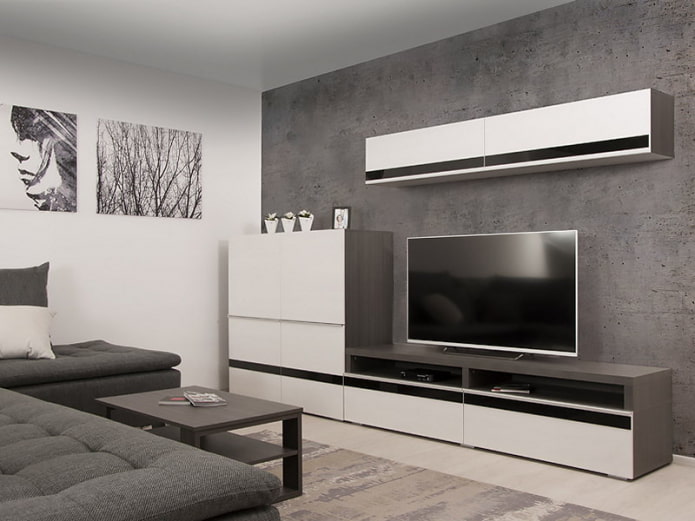 guarda-roupa no interior do corredor em estilo minimalista