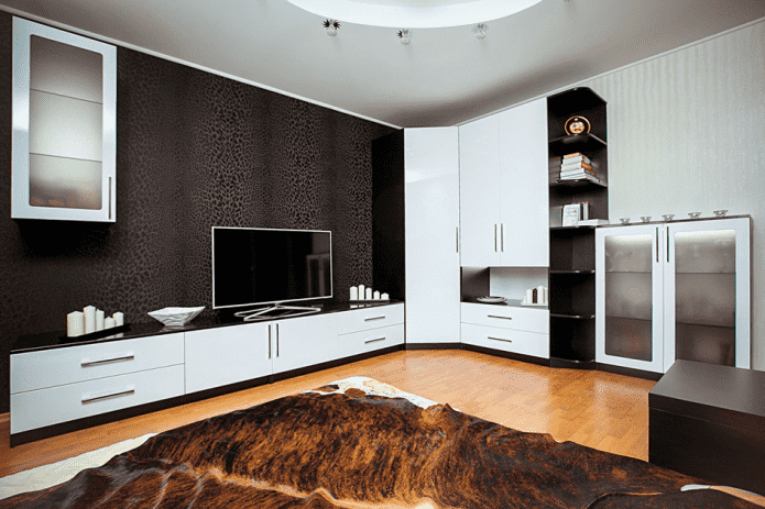 guarda-roupa no interior do corredor em estilo moderno