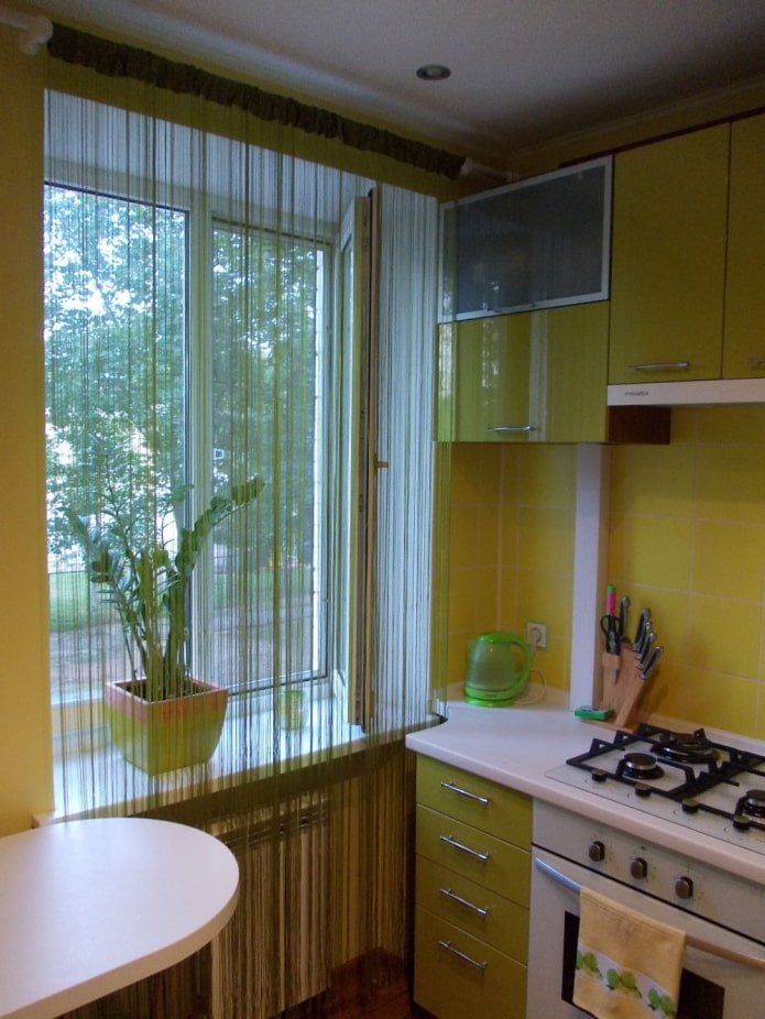 cortinas de corda para a cozinha