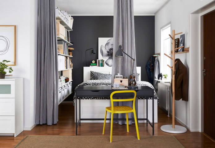 cortinas para zonear o quarto