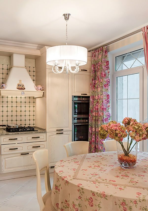véu com estampa floral